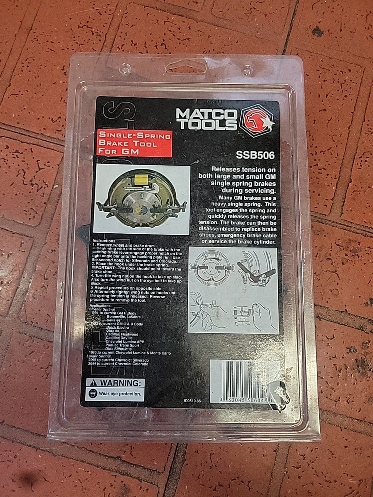 MATCO TOOLS SSB506 SINGLE SPRING BRAKE TOOL