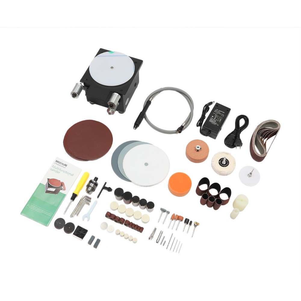 6inch Mini Belt Disc Sander Edge Sharpener Electric Bench Polisher Tools Kit