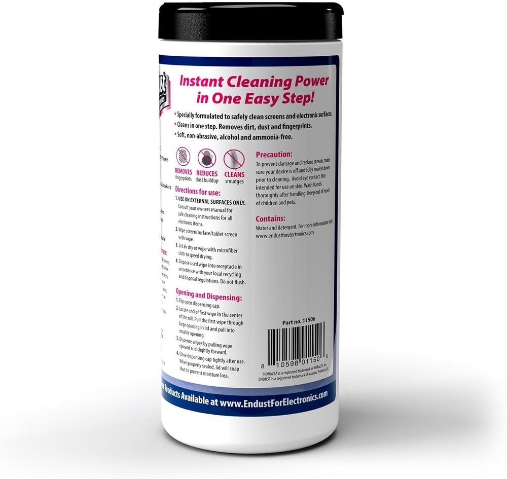 70 Pack Screen & Surface Cleaner Wipes - Gentle Streak-Free Electronics Solution