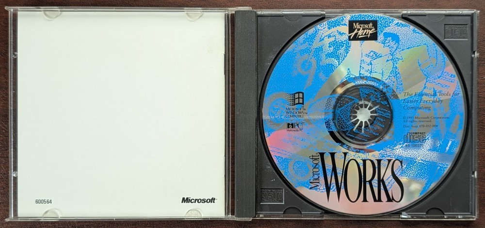 Microsoft Works Multimedia Edition Ver 3.0 CD for Windows 3.1 Or Later - Tested