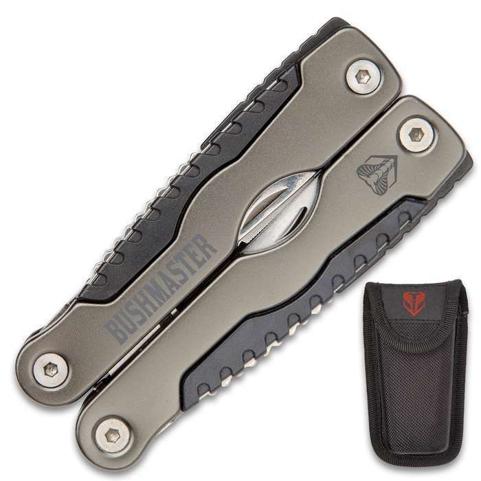 Bushmaster Plier Fold Pocket Screwdriver Multi Tool Hiking Outdoor Camping Knife