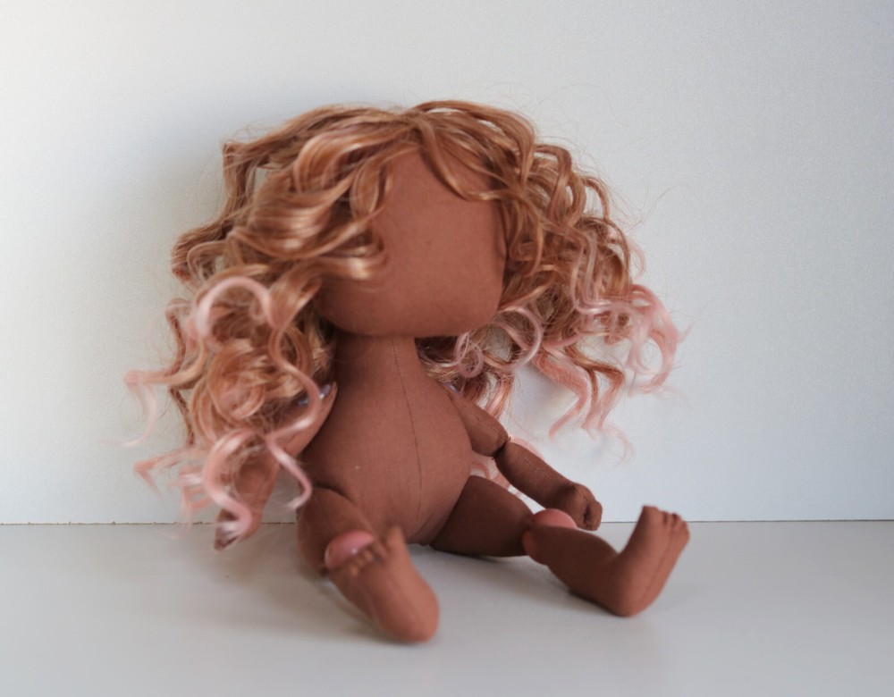 Blank rag doll 10.2" with hair
