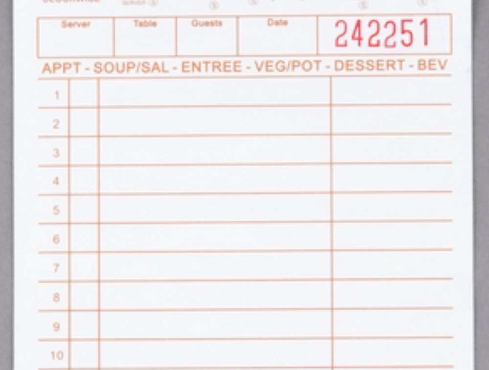 3 Part Tan White Carbonless Guest Check Bottom Receipt Pad Restaurant 2000 CASE