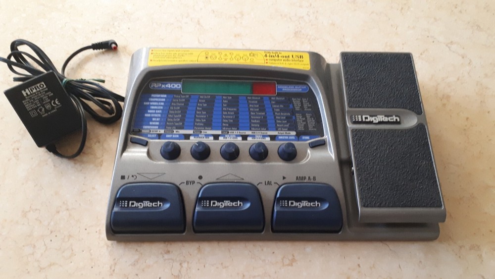 Digitech RPx400 Amp Modeler Multi Effects Processor Guitar Effect Pedal + PSU