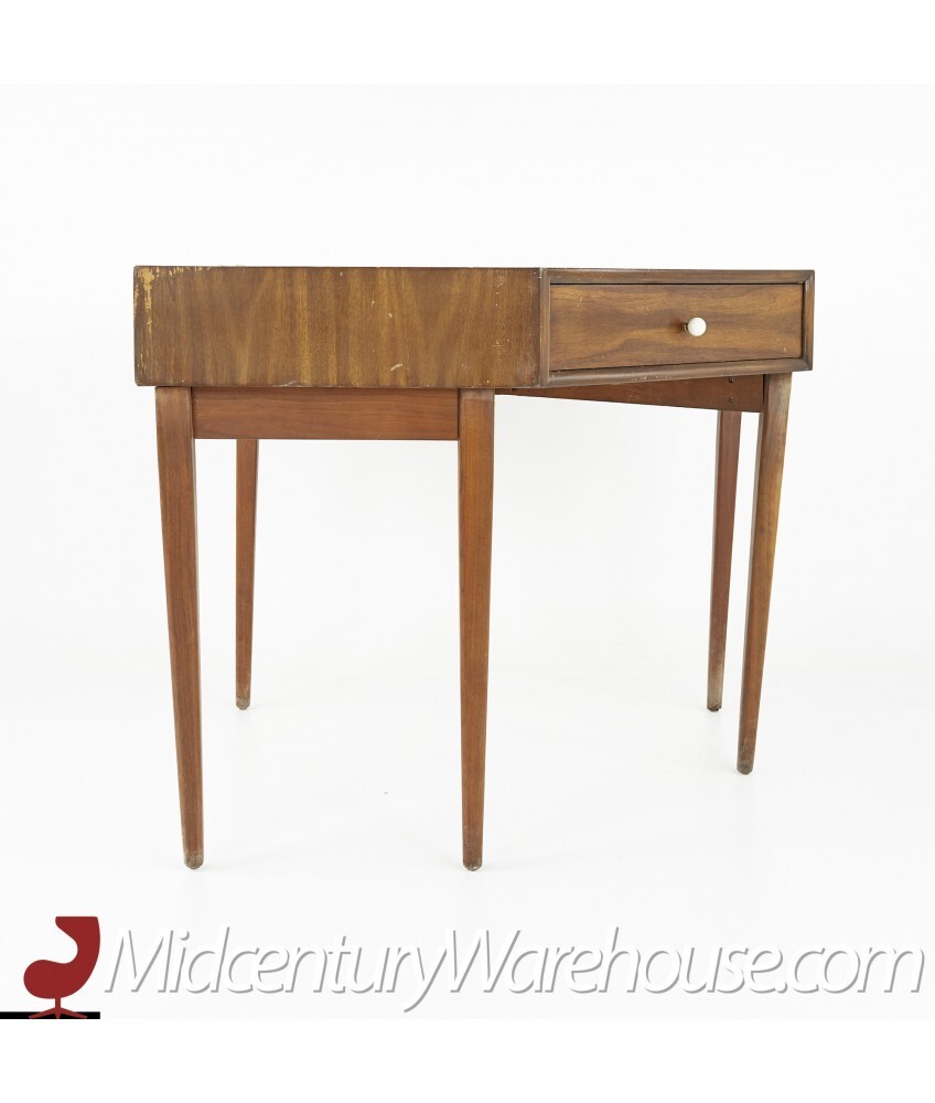 Kipp Stewart for Drexel Declaration Mid Century Walnut Corner Desk