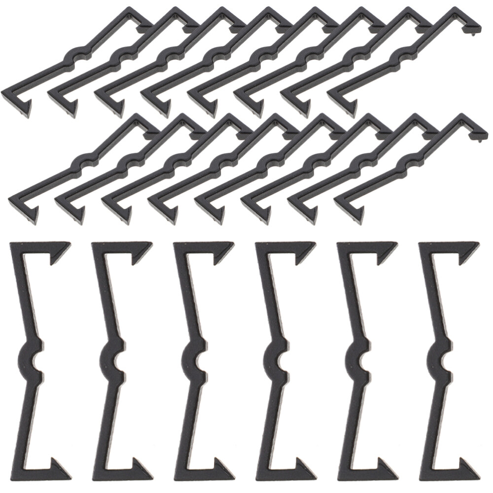 50PCS Pegboard Hook Secure Clips Portable Pegboard Locks Plastic Locks Black