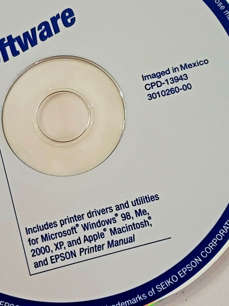 EPSON Stylus C42 Series Printer Software Drivers and Utilities Disc