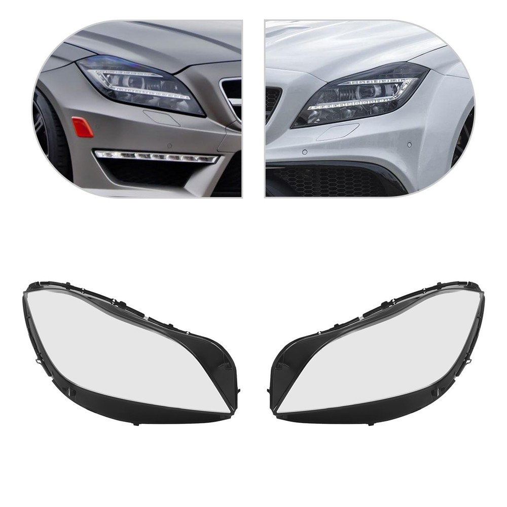 Headlight Cover Replacement CLS W218 2015-2018 Clear Lens Front Right Left