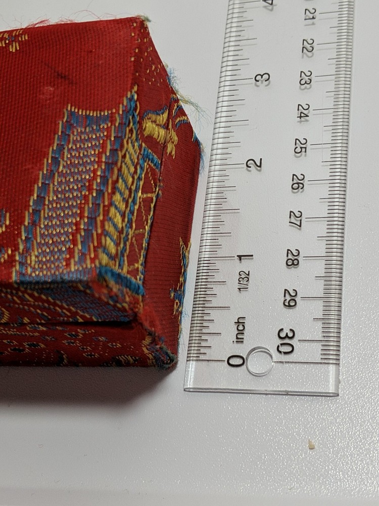 SHOUXING Chime Balls Baoding Iron Red Silken Box Hand Exercise Vintage NOTE