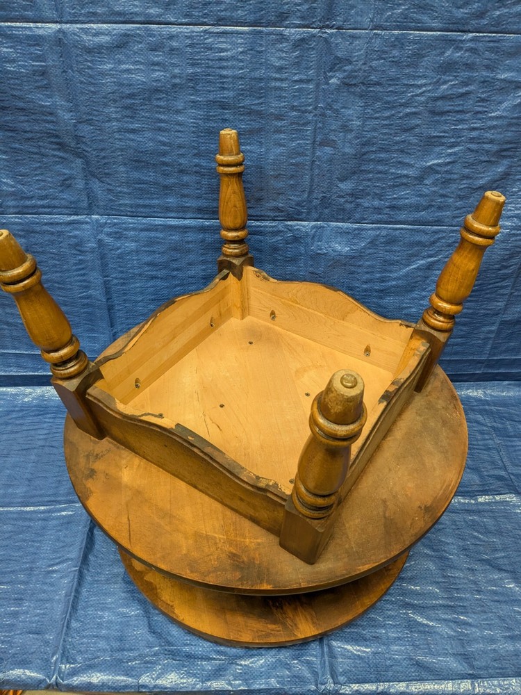 Vintage Two Tier End Table Round Side Table