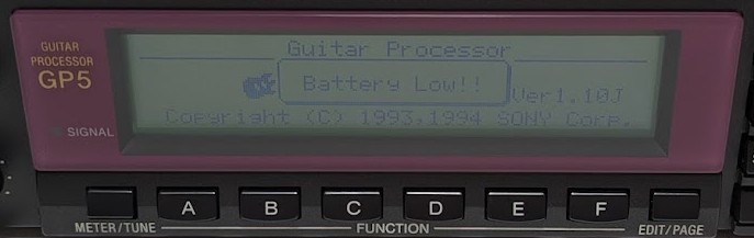 SONY HR-GP5 guitar processor effector AC adapter AC-970 805352