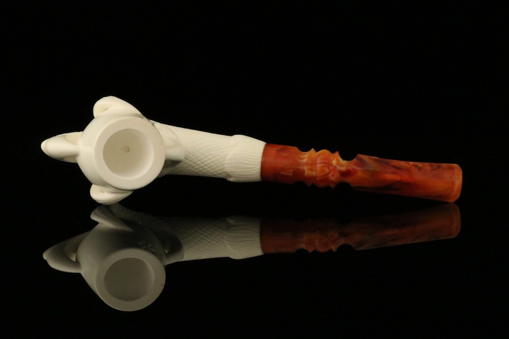srv - Eagle's Claw Block Meerschaum Pipe with fitted case M3894
