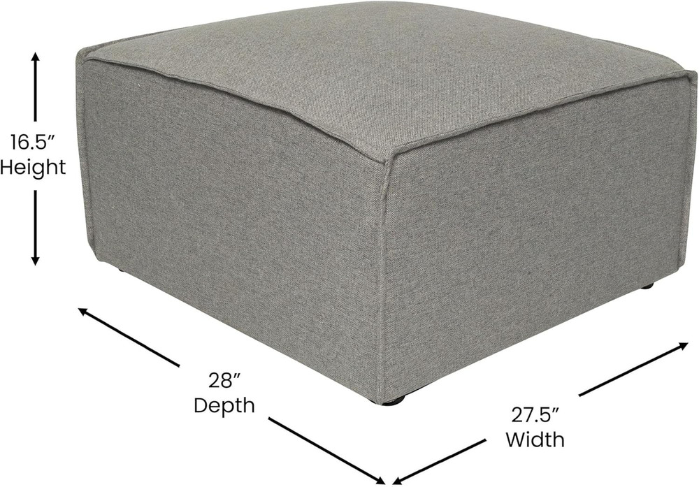 Bridgetown Fabric Ottoman Module for Sectional Sofa, Customizable Modular Couch