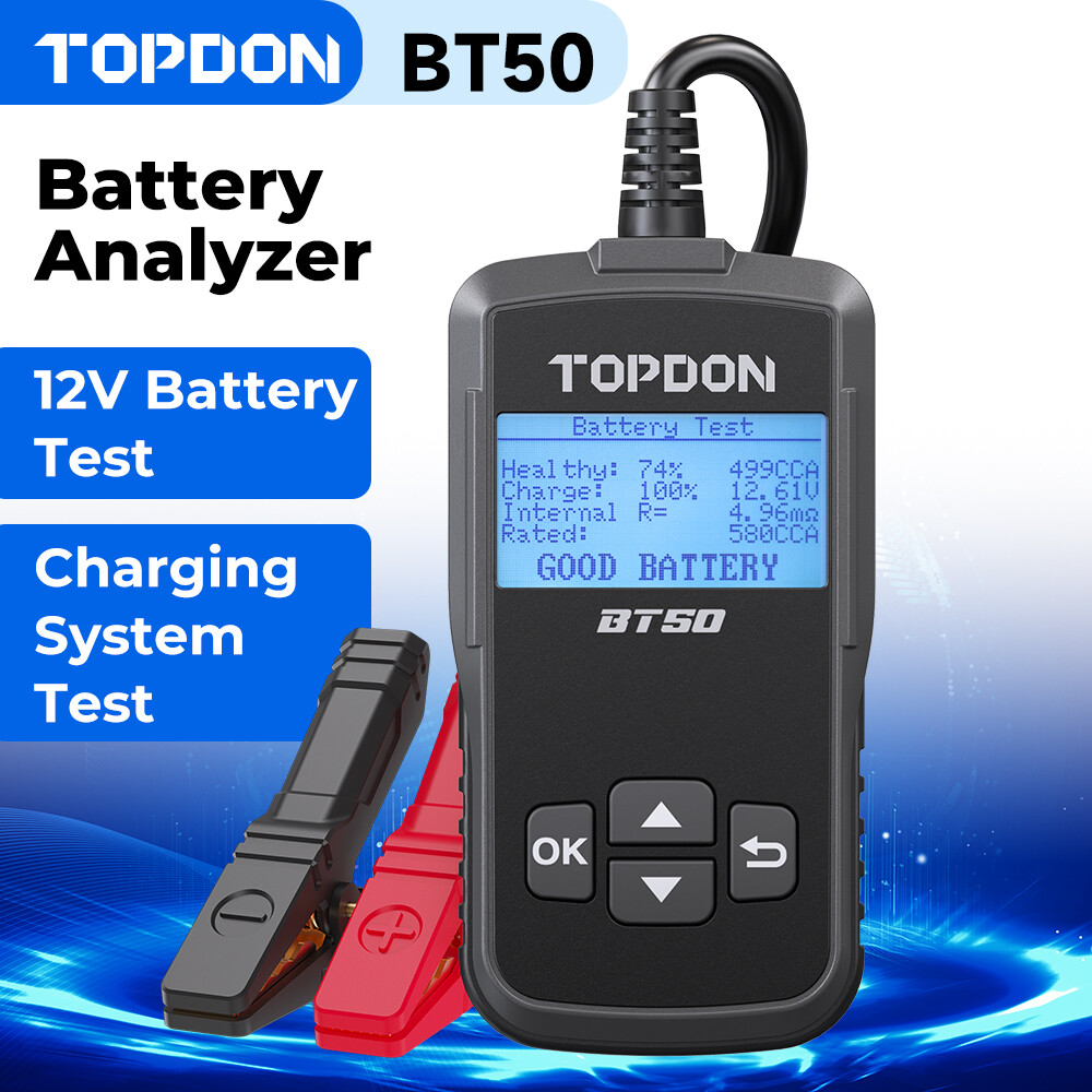 TOPDON BT50 Car Battery Tester Electrical System Diagnostic & Analysis Tool