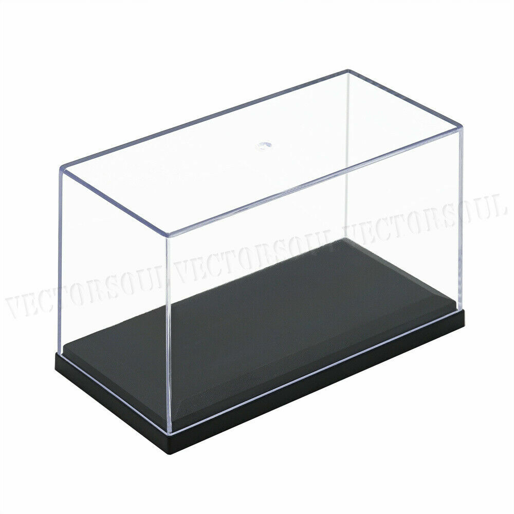 Small Clear UV Acrylic Plastic Display Box Case Dustproof Protection Toy Decor