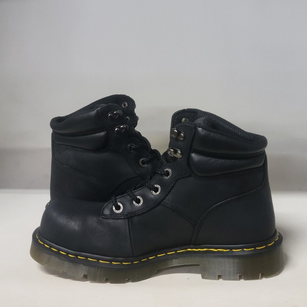 Dr. Martens Burnham Steel Boot Black Mens Size 9M
