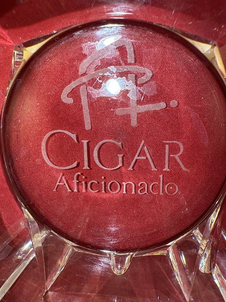Cigar Aficionado 24% Lead Crystal Cigar Ashtray