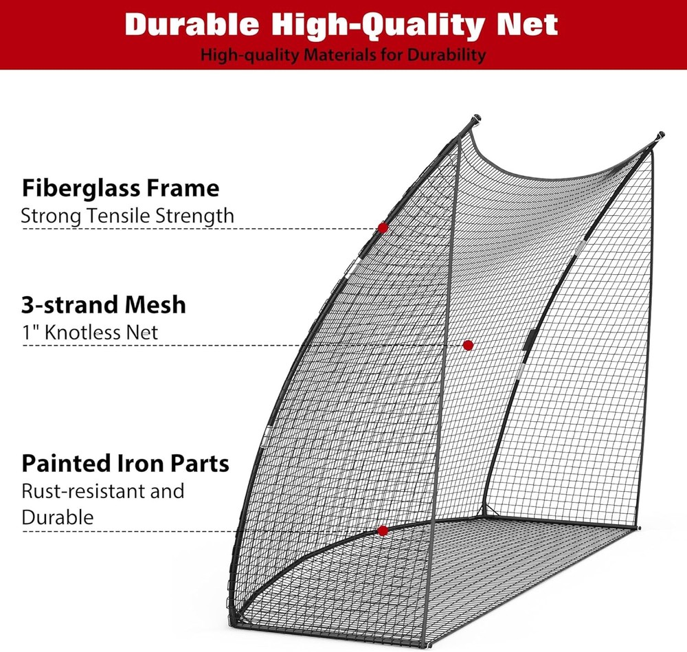 GRAVEE 10x7FT Golf Practice Net Portable Hitting Training Equipment Carry Bag