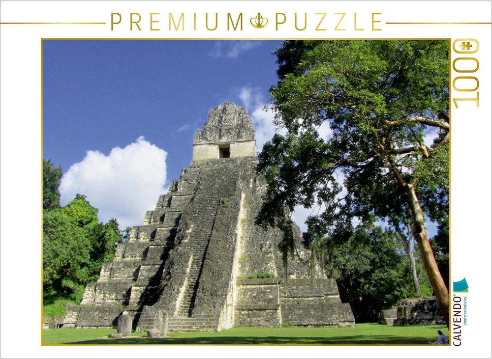 CALVENDO Puzzle Maya Pyramide in Tikal, Guatemala 1000 Teile Puzzle quer | 1000