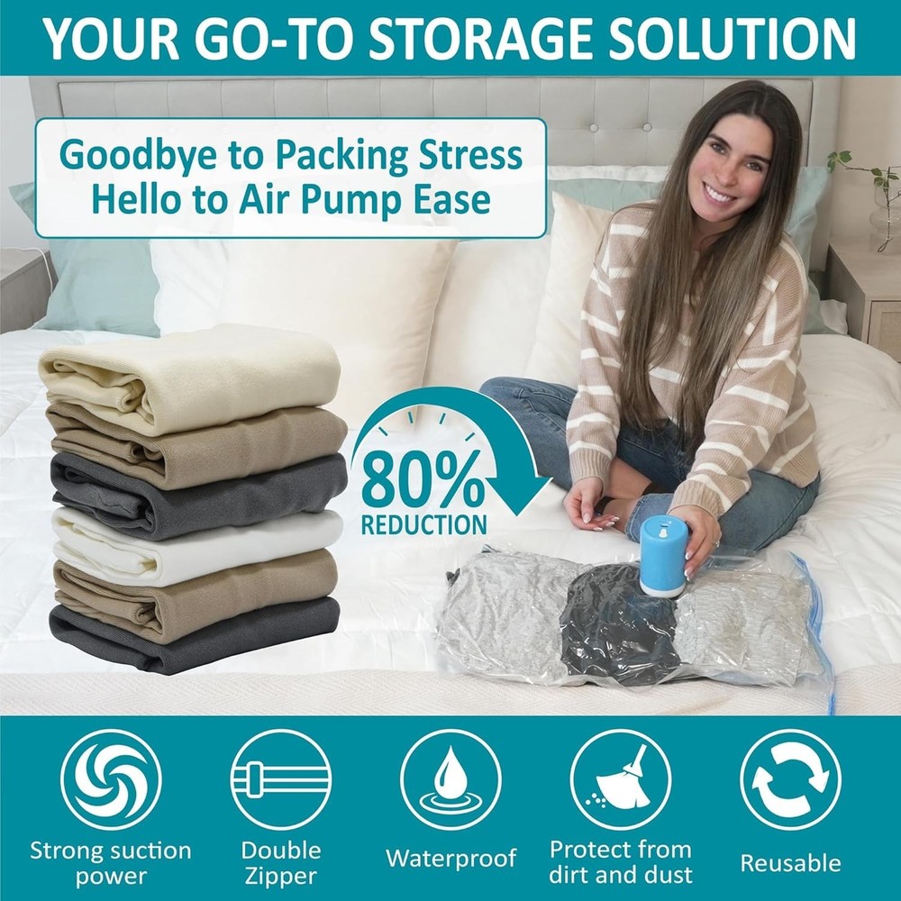 Portable Electric Pump Compression Bags 26 Pack