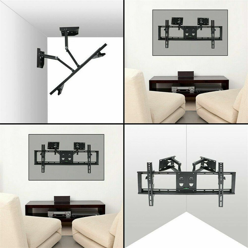 Full Motion TV Wall Mount Bracket Articulating Corner Stand for 32 42 55 60 65"