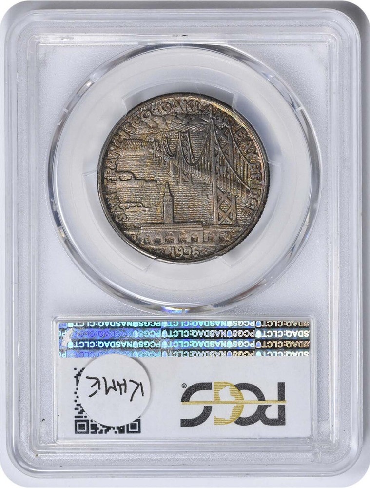 Bay Bridge Commemorative Silver Half Dollar 1936-S MS66 PCGS