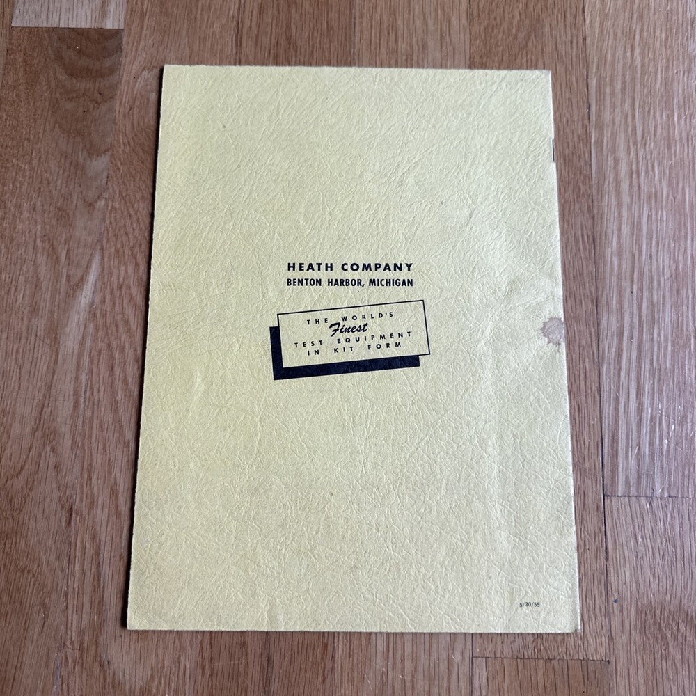 Genuine Heathkit Model CM-1 Direct Reading Capacity Meter Manual 1955
