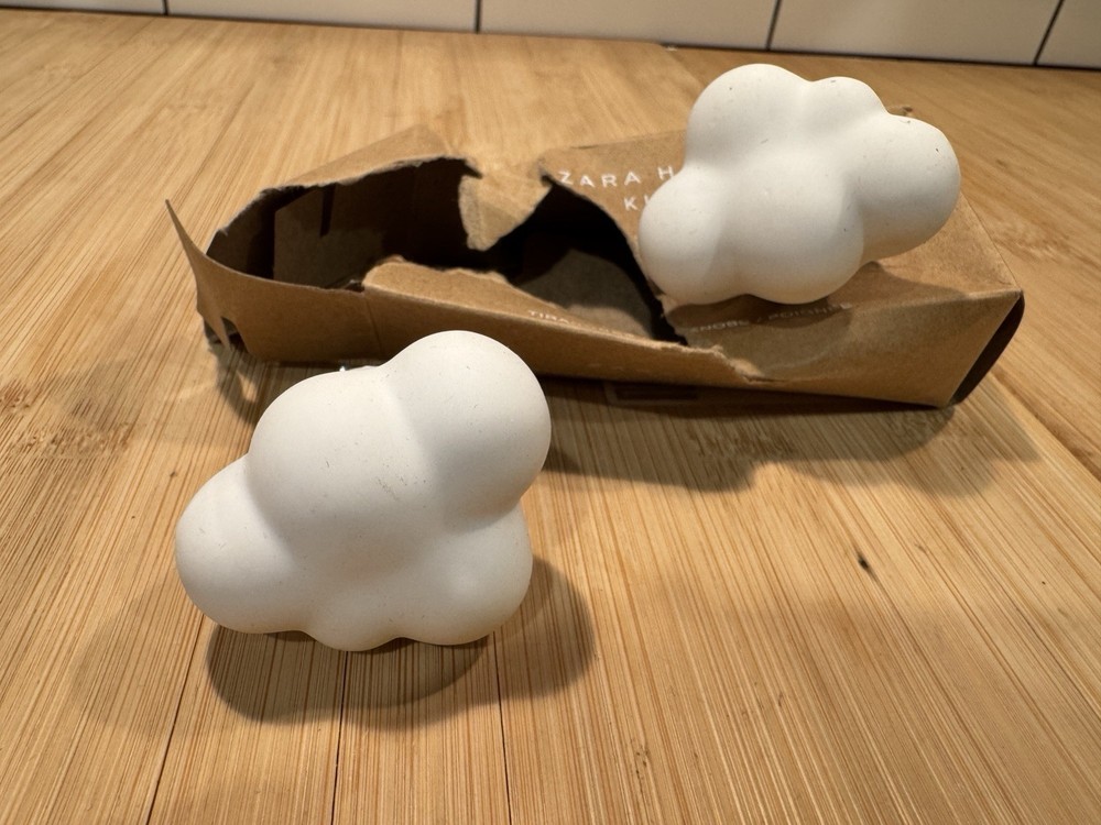 ZARA Kids Drawer Handles Pulls NIB Clouds Unique Art