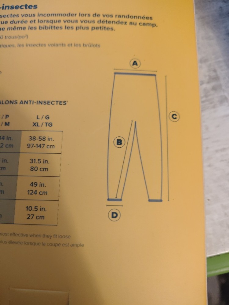 Coghlan's Outdoor Survival Camping Bug Pants - S/M