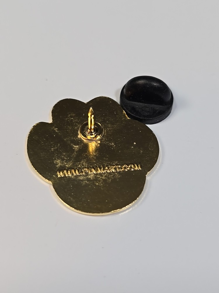 Blue Animal Paw Print Lapel Pin