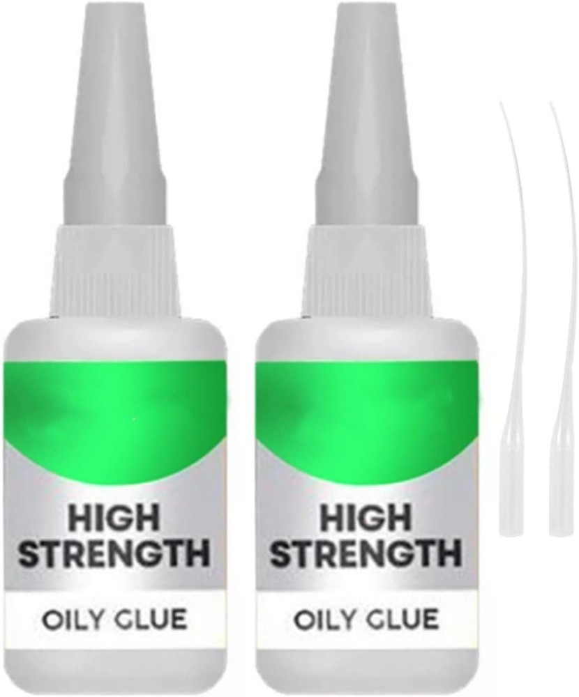 2pcs High Strength Oily Glue Universal Superglue,Mighty Instant Clear
