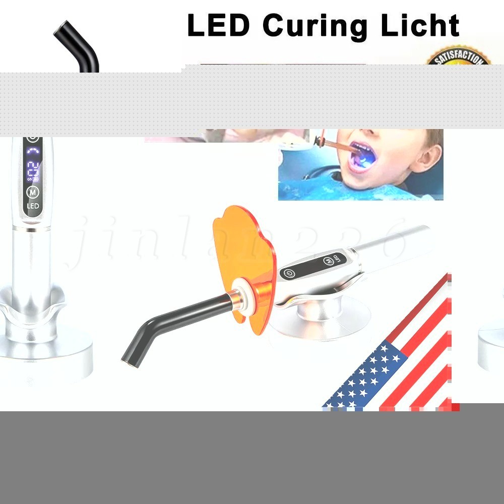 Dental Wireless Cordless LED Curing Light Lamp 2000mw / Guide Rod Tip 12mm
