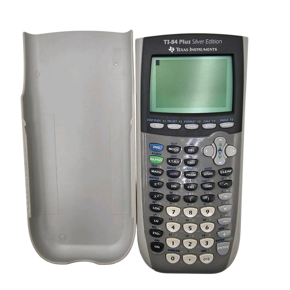 TI-84 Plus Silver Edition Graphing Calculator, Case, Manual & CD Read All Info*