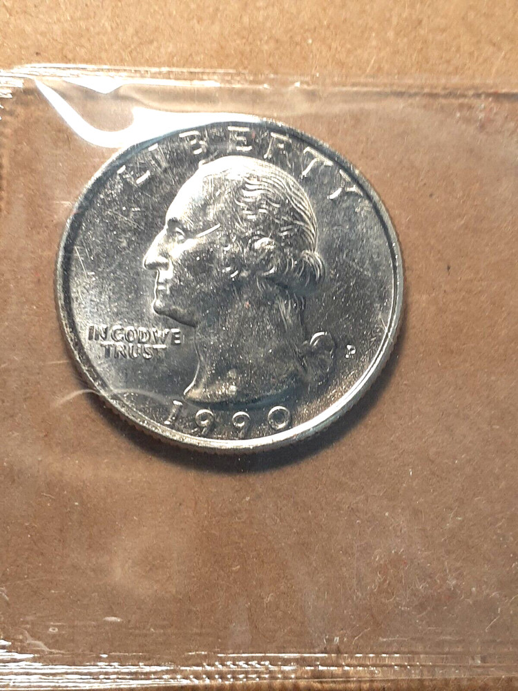 1990 P WASHINGTON QUARTER MINT SET COIN
