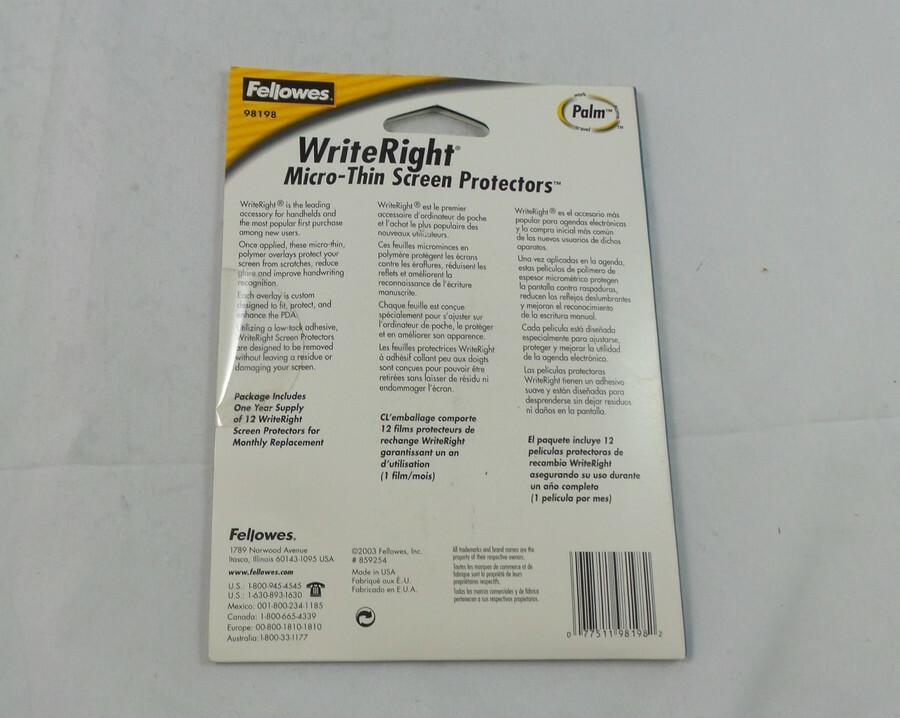Fellowes WrightRight Micro-Thin Screen Protectors for Palm Tungsten (98198)