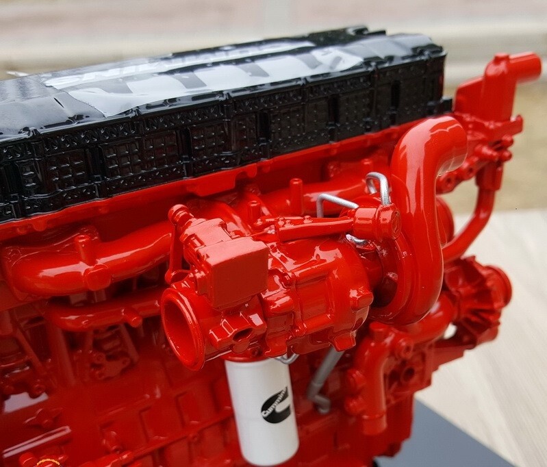 1:10 Cummins M15 Engine Transmission Construct Machine Equipment Diecast Model