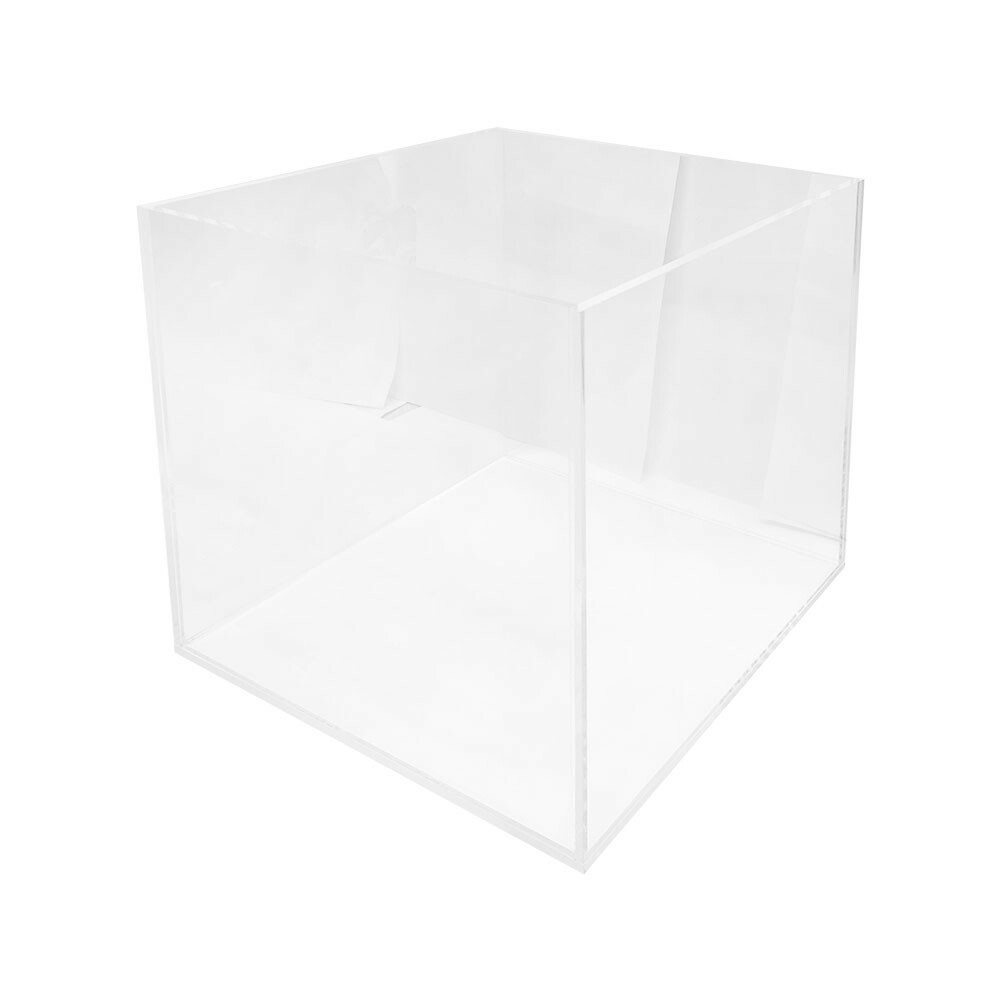 5 Sided Lucite Acrylic Cube Bin Display 12''L x 12''W x 12''H
