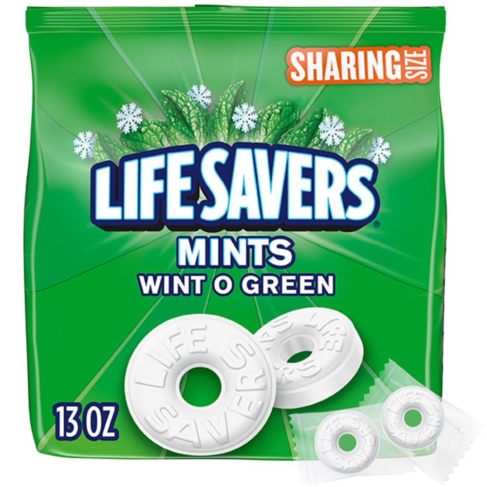 Wint-O-Green Flavor Breath Mints Hard Candy, Sharing Size, Hard Can