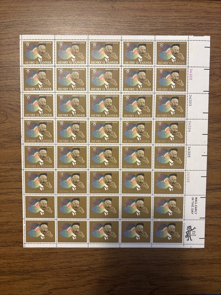 1973 8c Henry Tanner Mint Stamp Sheet #1486