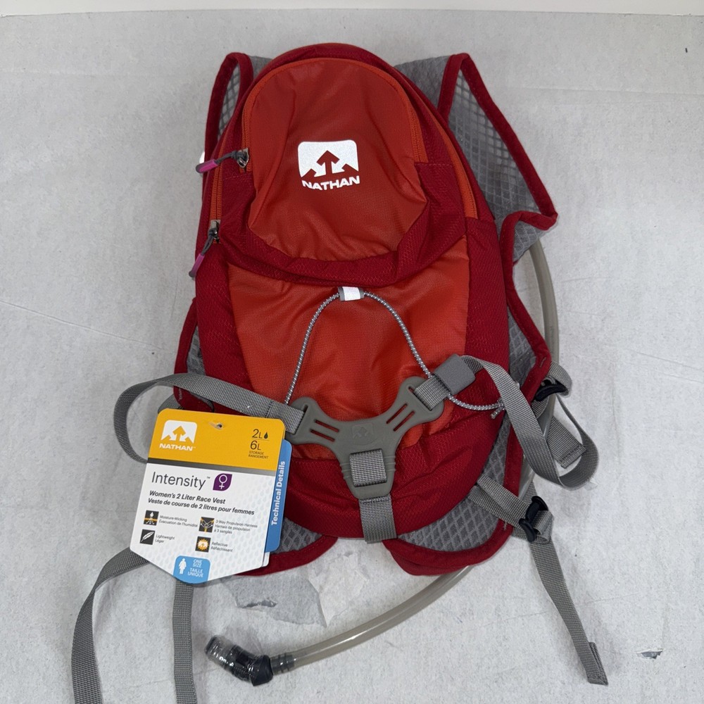 Nathan Intensity Hydration Pack Womens Running Vest 2L NEW Red Pack