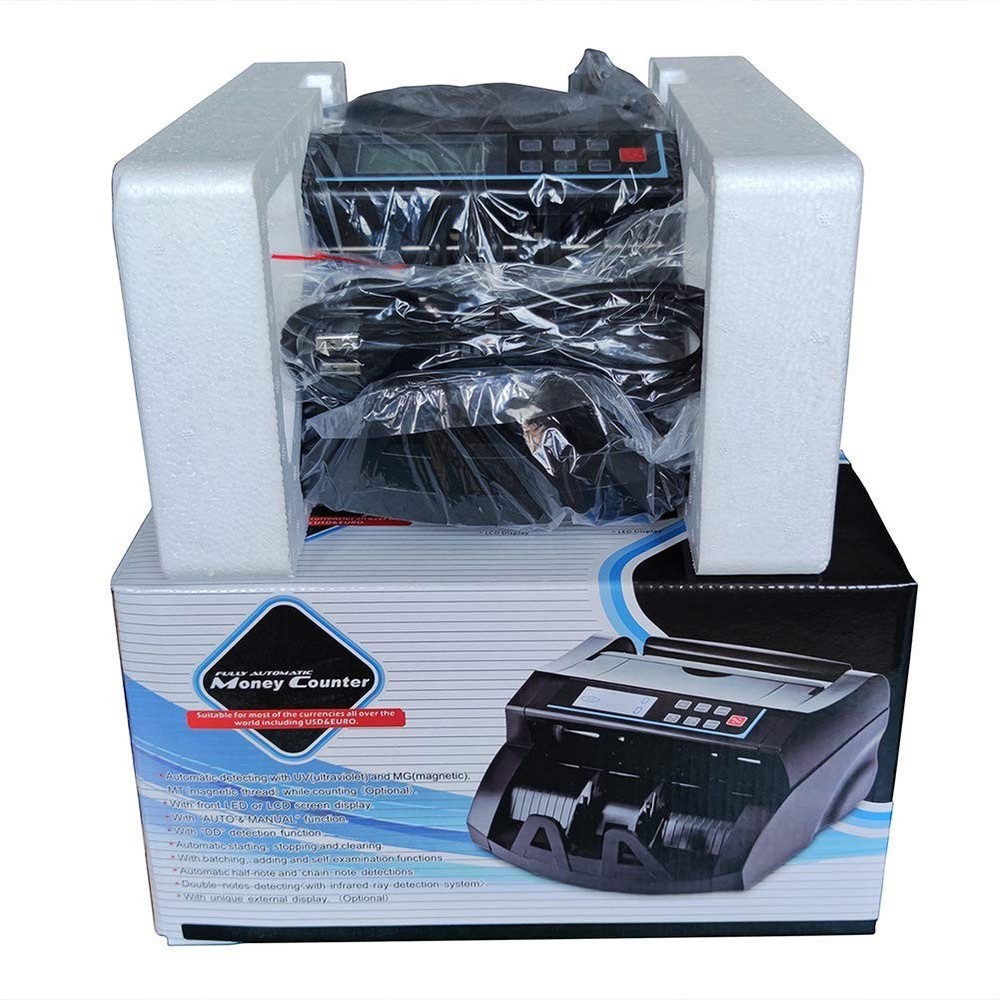 USD Money Counter Machine w/ UV MG IR Detection LCD Add/Batch Modes