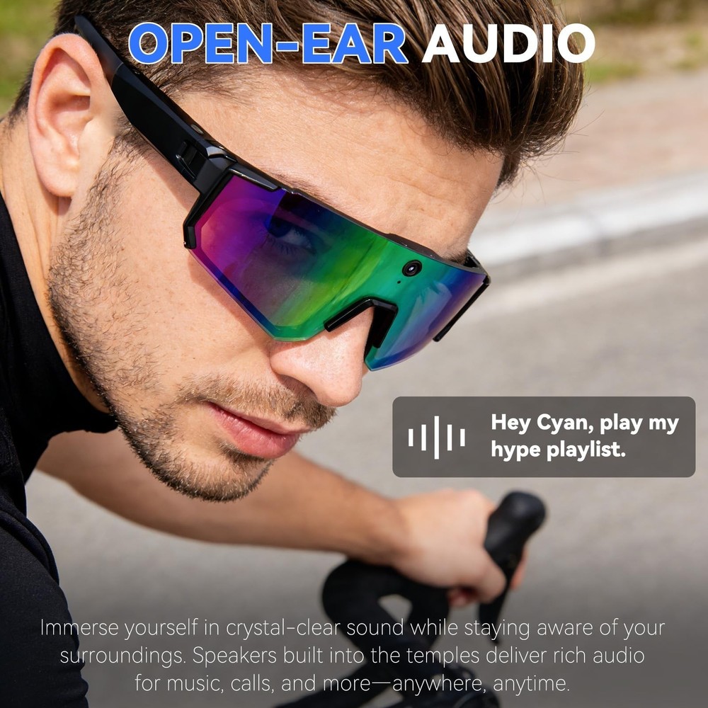 2026 Baseball Glasses with Camera,Running Glasses with Voice Control & Object...