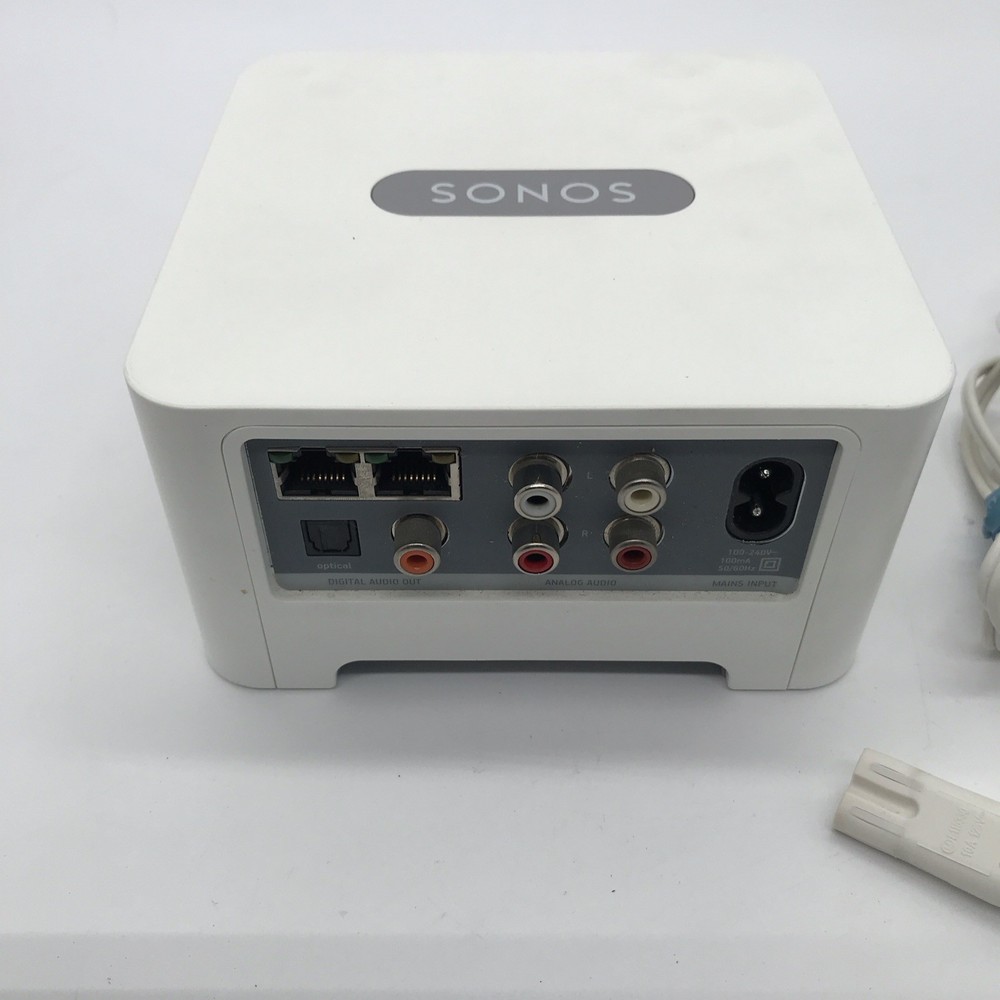 Sonos CONNECT White Audio Component w/ Volume Control, Power & RCA Cables