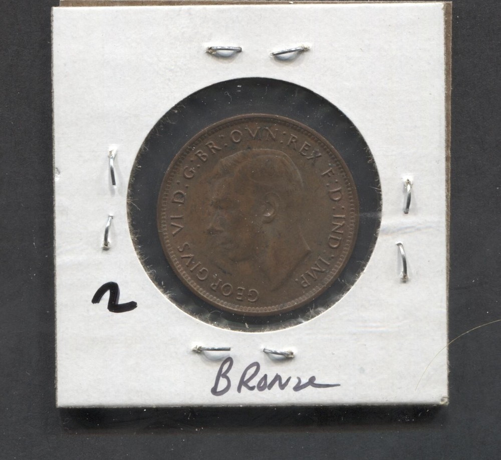 1943(M)-Australia-VF-KM-41-1/2 Penny