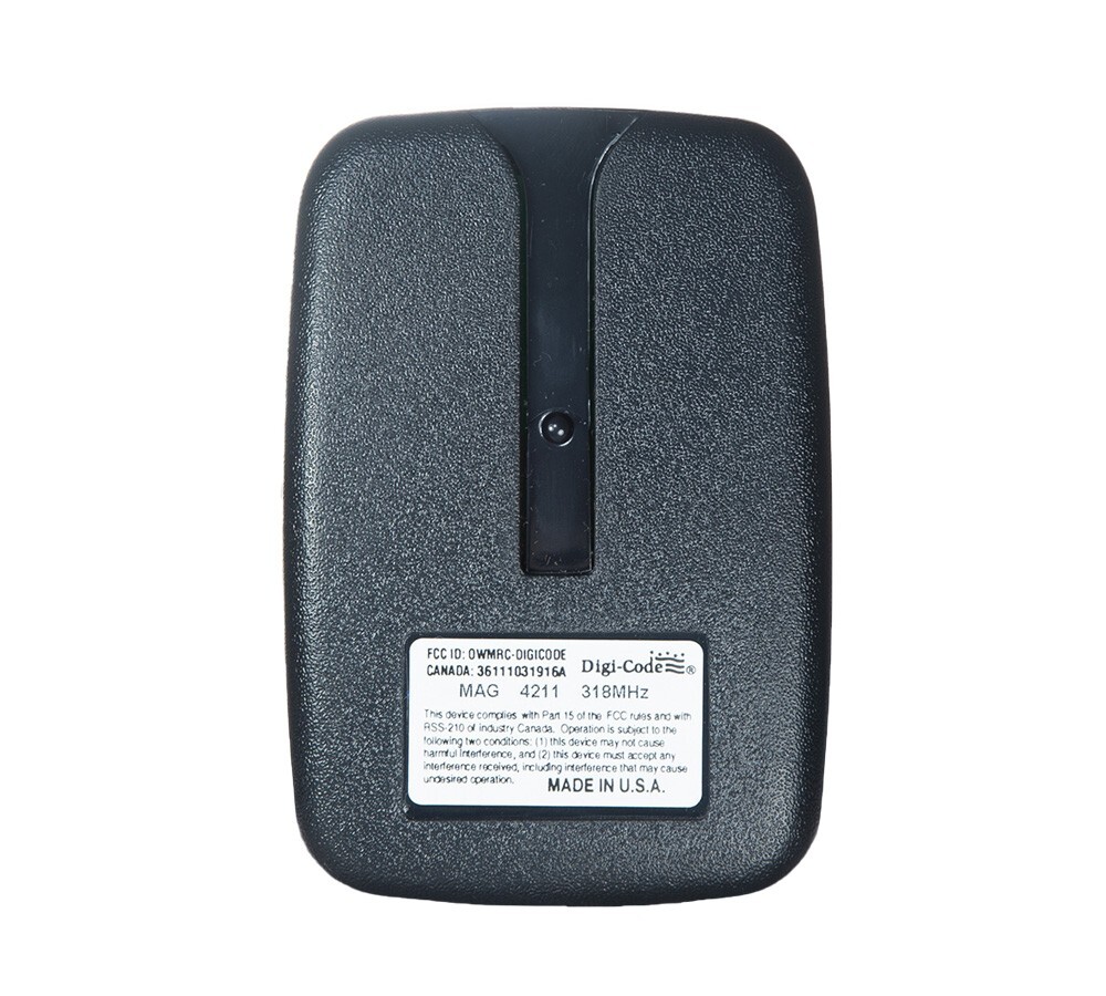 Digi-Code DC-MAG 318MHz ALLSTAR MVP 110925 Compatible Remote Control Transmitter