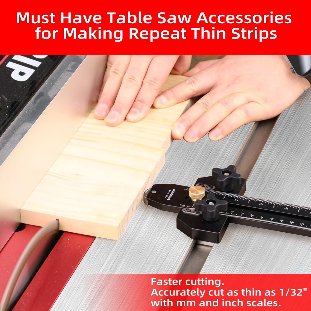 GOINGMAKE Thin Rip Jig Table Saw Jig Guide for Making Repetitive Narrow Thin ...