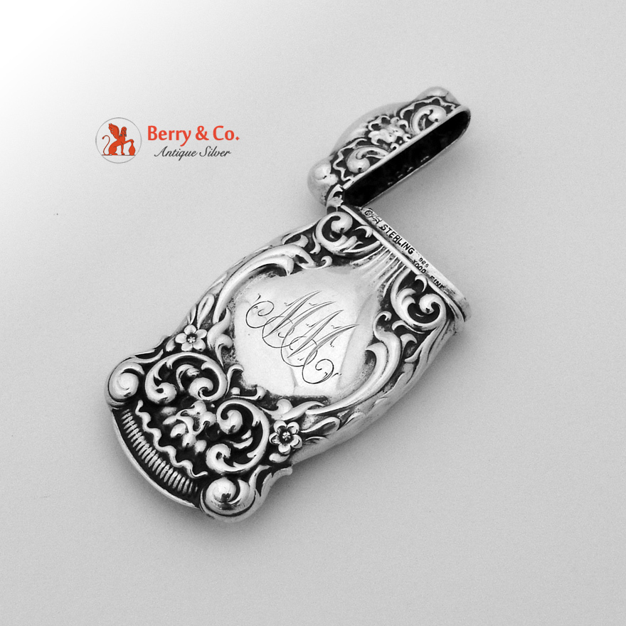 Sterling Silver Match Safe Whiting 1900 Mono MM