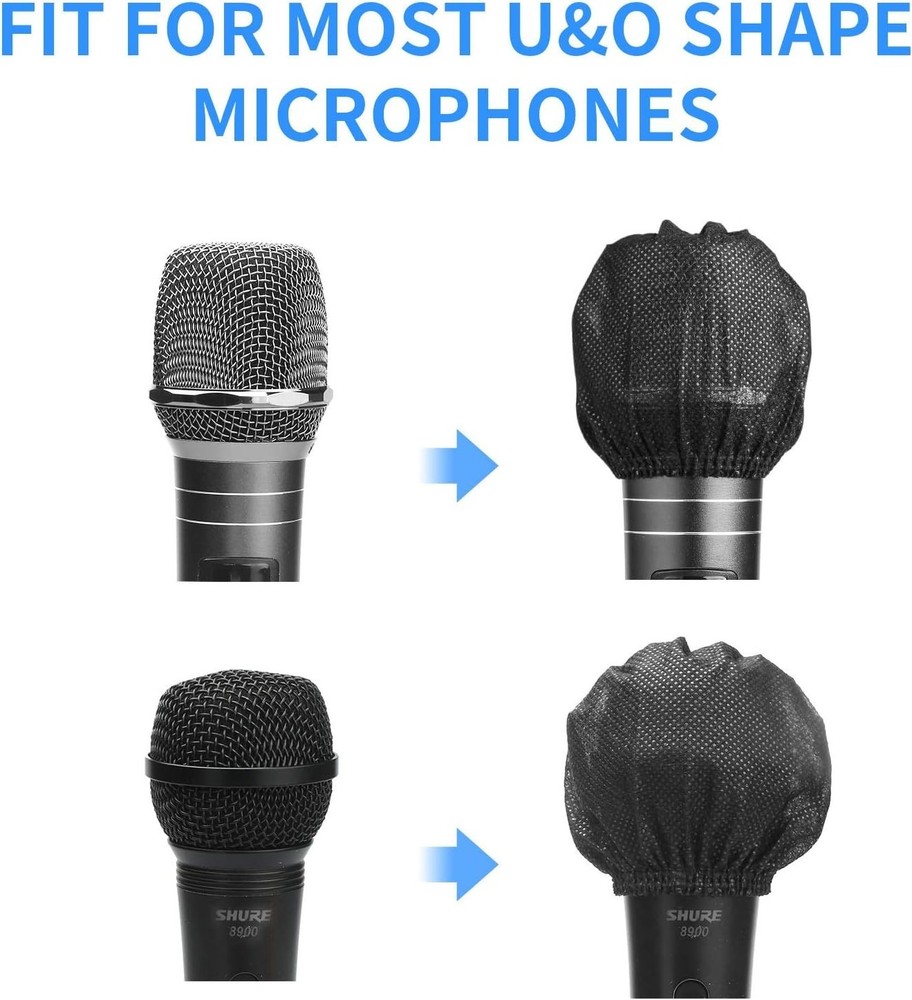 Sanitary Microphone Cover 400 Pack Black