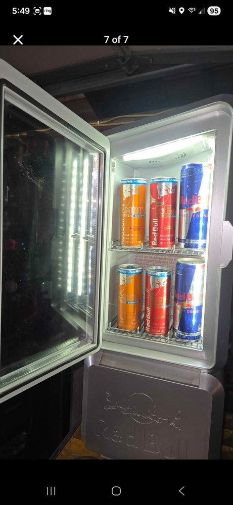 Red Bull Mini Fridge Micro Cooler Countertop Refrigerator