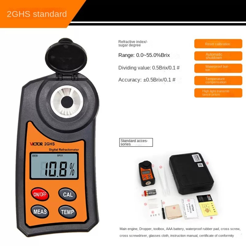 2GHS Digital Sugar Meter Fruit Electronic Sugar Meter High Precision